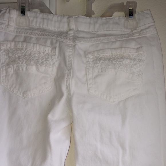 Beautees Girls Distressed White Pants Size 12 - Picture 11 of 11